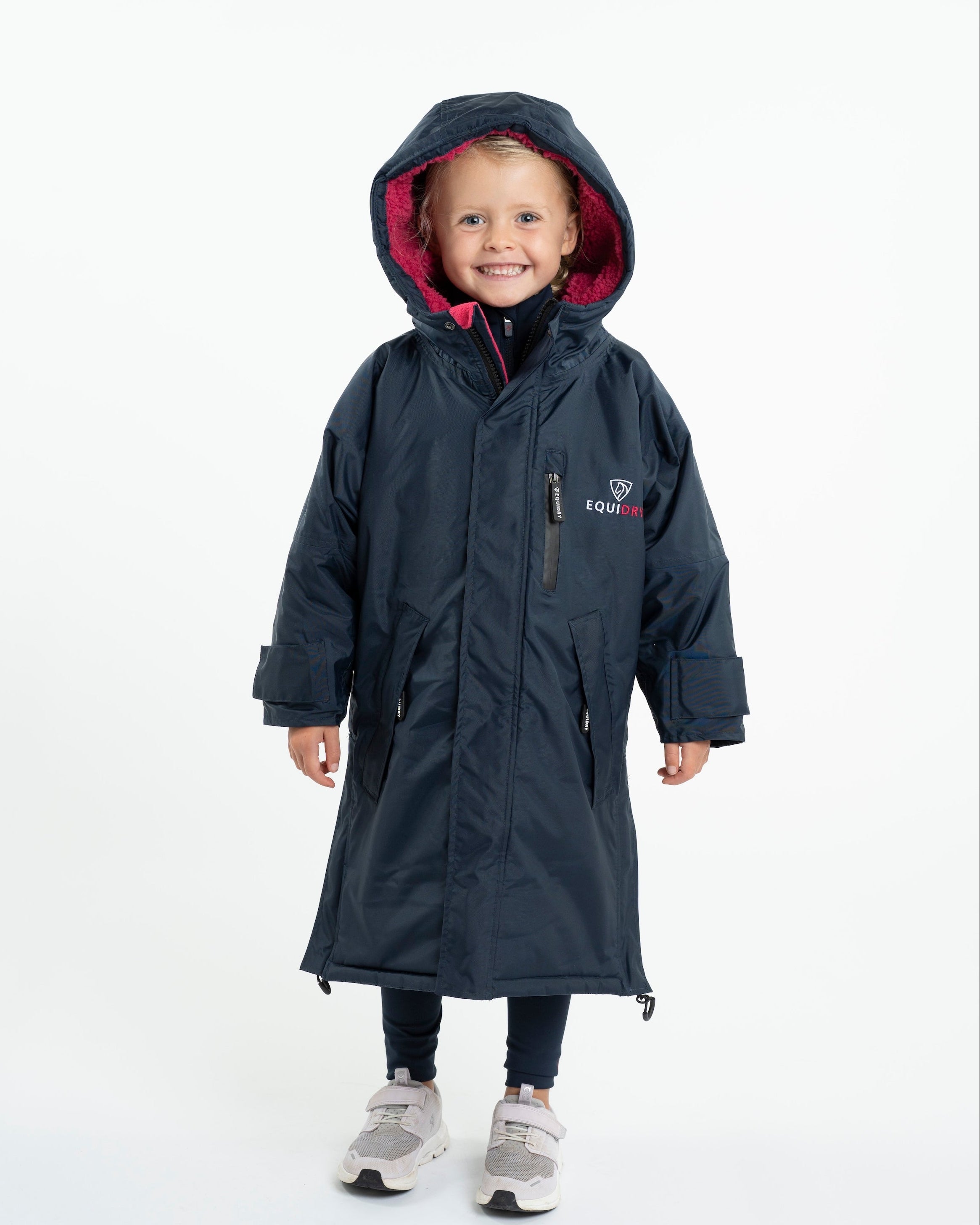 EQUIDRY Evolution Children's Thick Fleece Navy/Raspberry