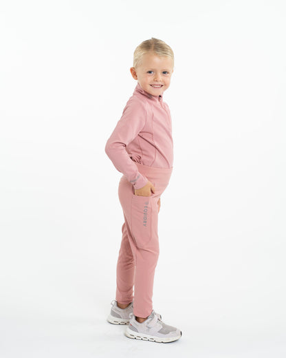 EQUIDRY Children's Water Repellent Base Layer - Pink & Grey Equestrian Riding Apparel