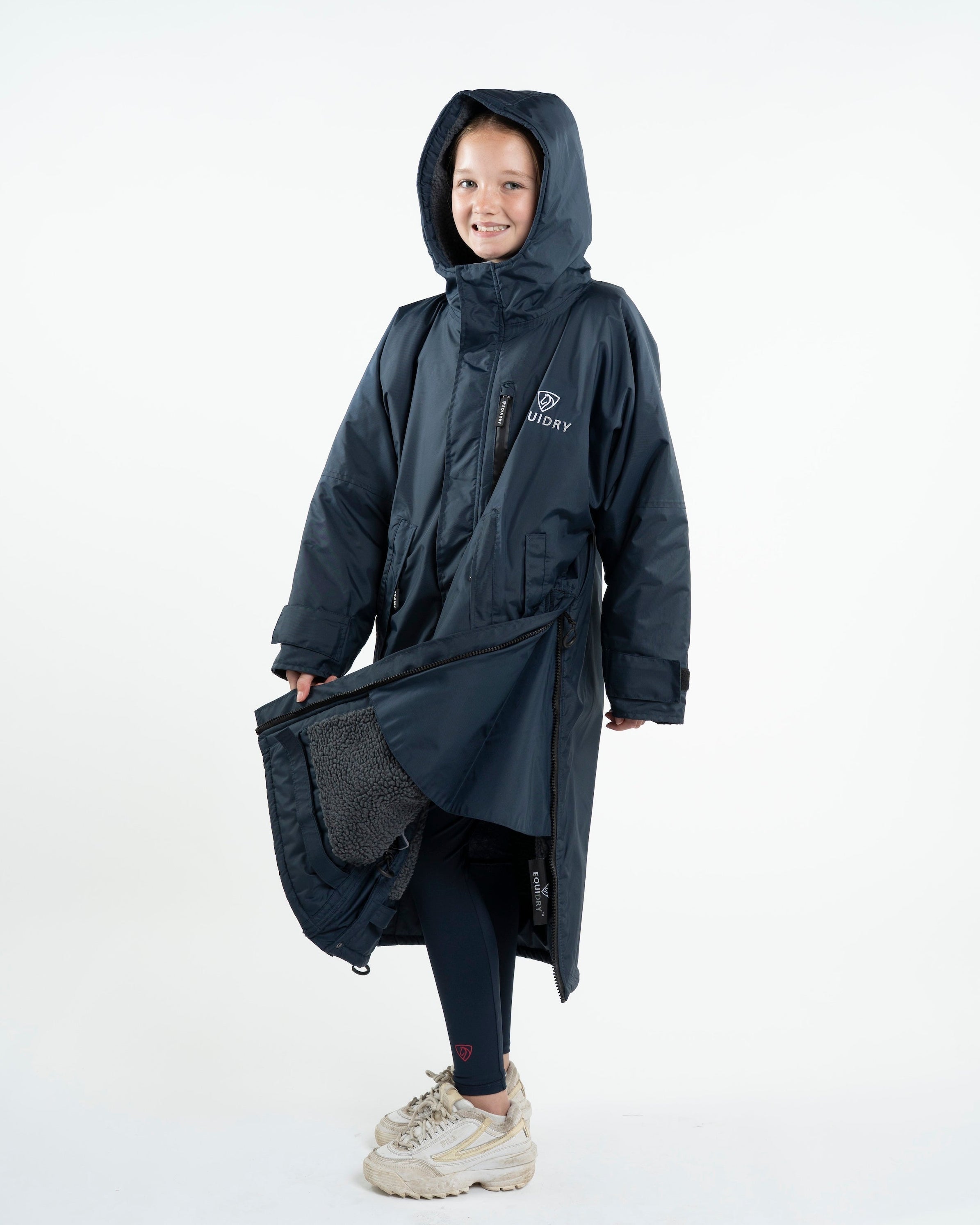 EQUIDRY Evolution Children's Thick Fleece Navy/Grey