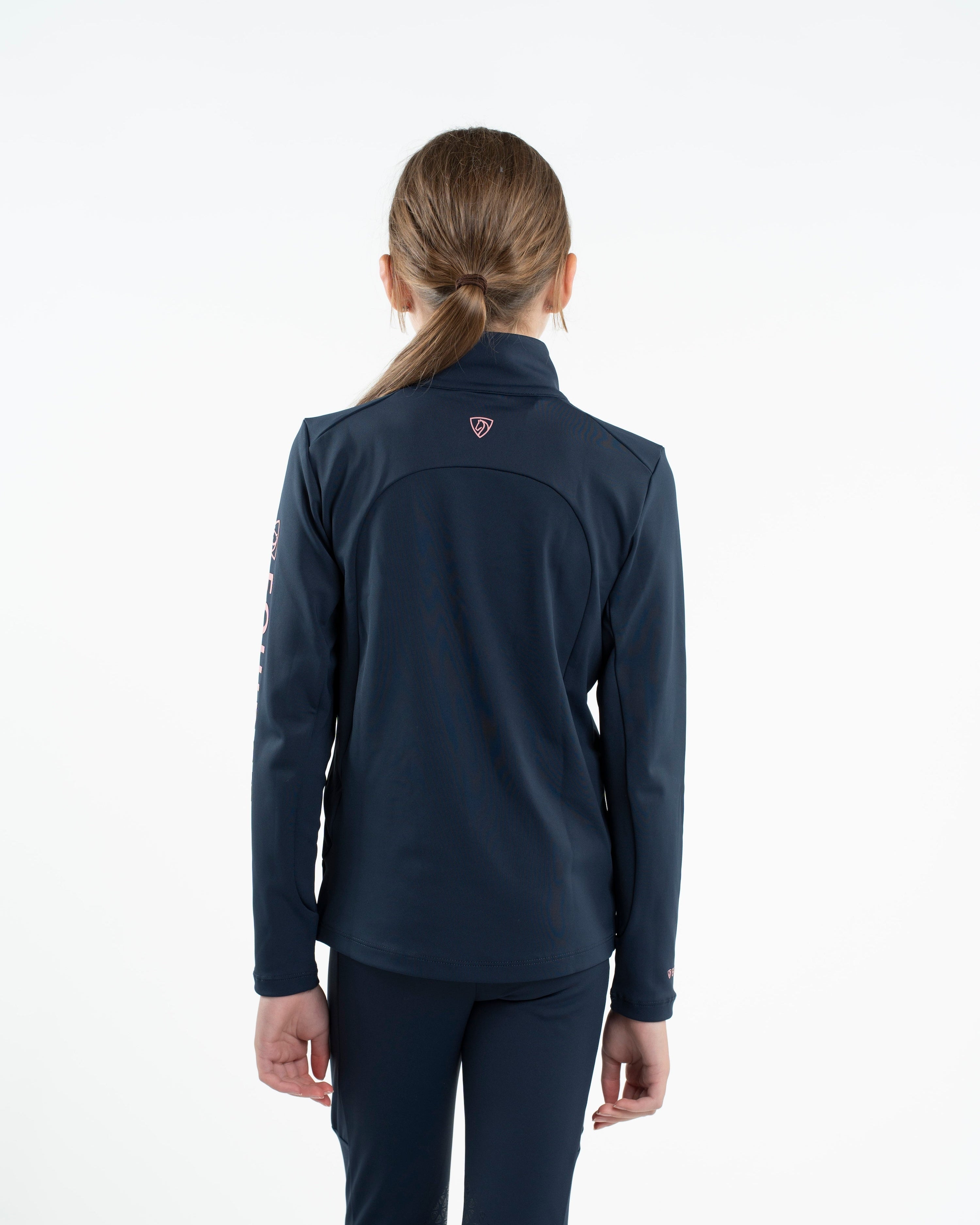 EQUIDRY Children's Water Repellent Base Layer Navy/Pale Pink