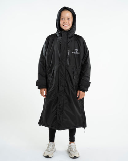 EQUIDRY Evolution Children's Black Fleece Waterproof Riding Coat - Equiflair