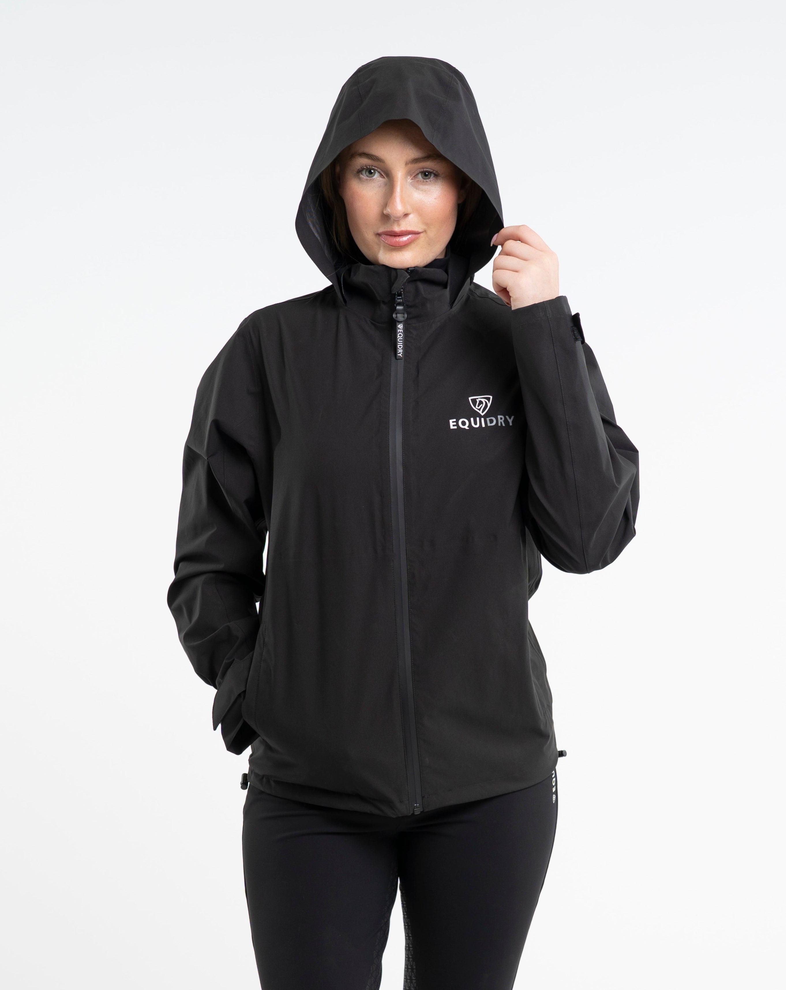 EQUIDRY Nimbus Waterproof Pack Away Jacket Women's Black