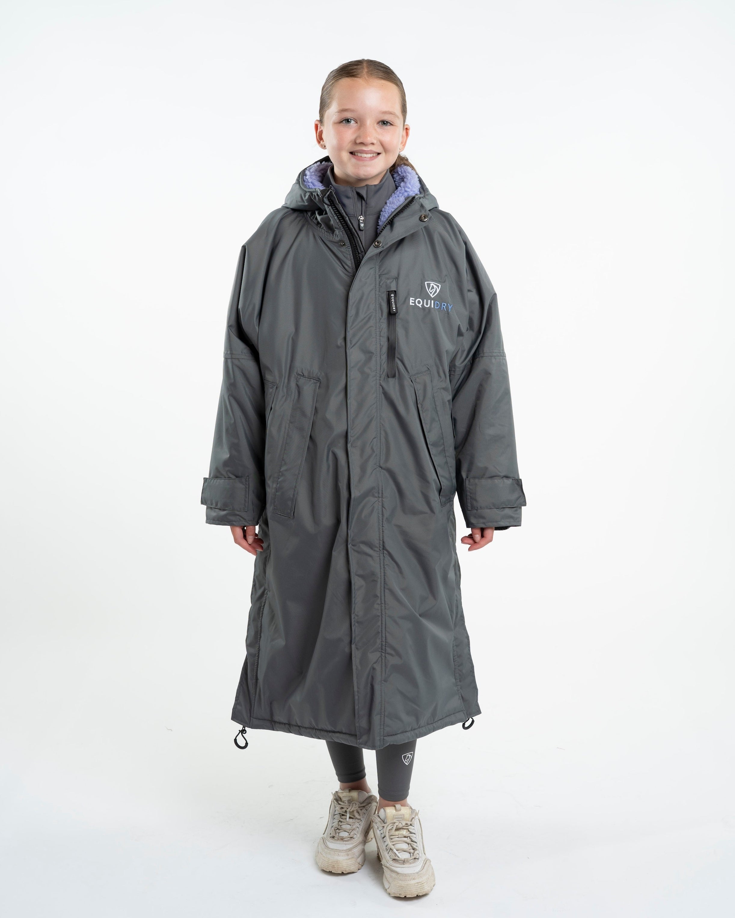 EQUIDRY Evolution Children's Thick Fleece Grey/Lilac