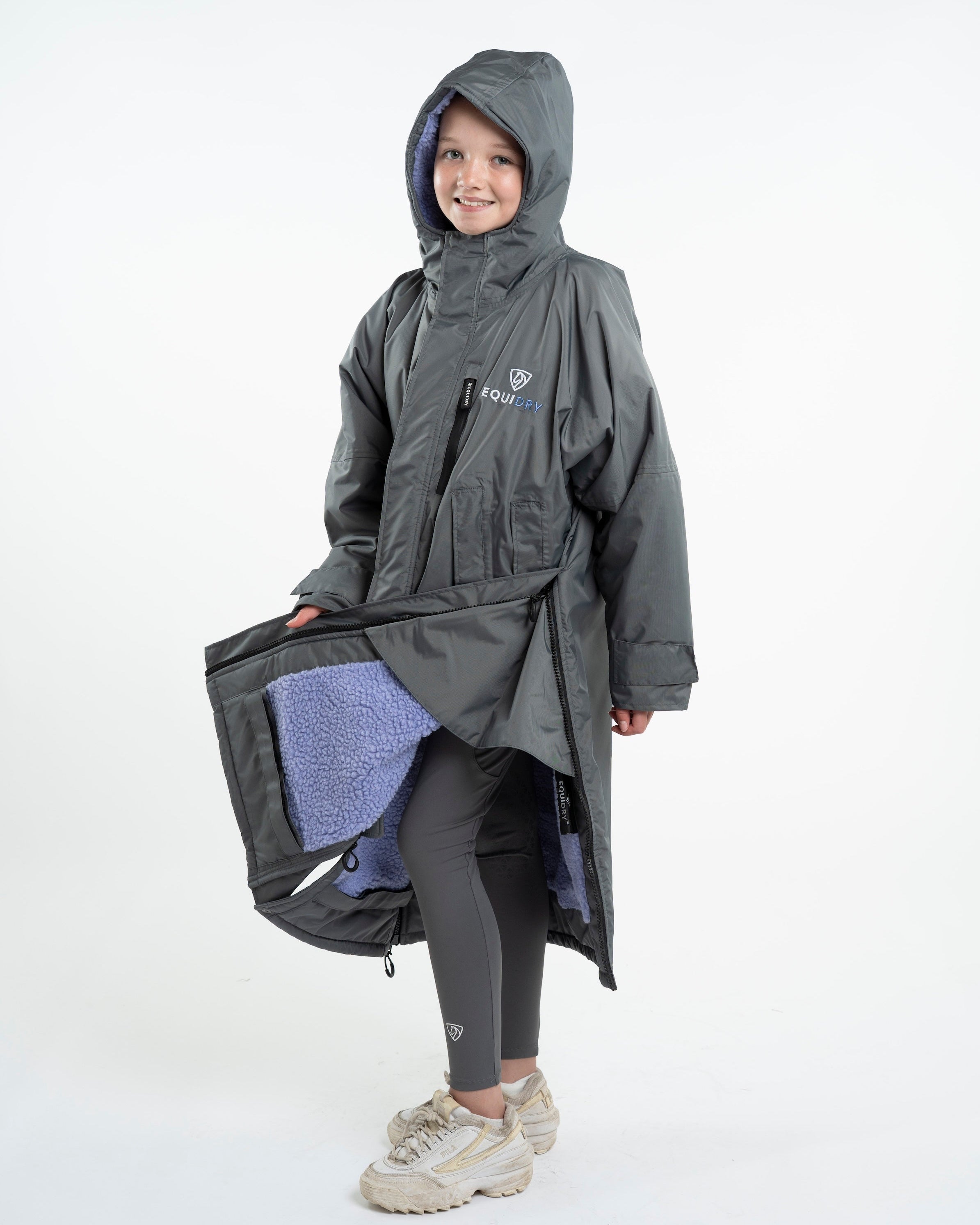 EQUIDRY Evolution Children's Thick Fleece Grey/Lilac