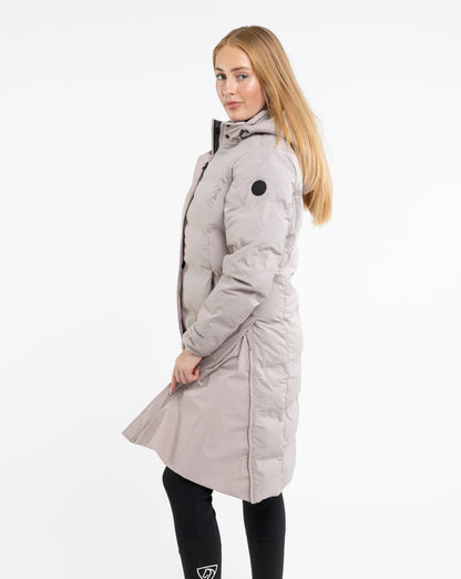 EQUIDRY Thora Waterproof Riding Puffer Coat - Women's Sand | Equiflair Equestrian Apparel