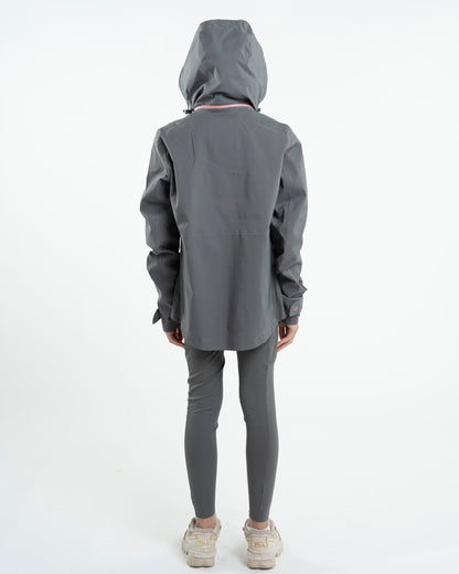 EQUIDRY Varsha Waterproof Riding Jacket Girl's Grey