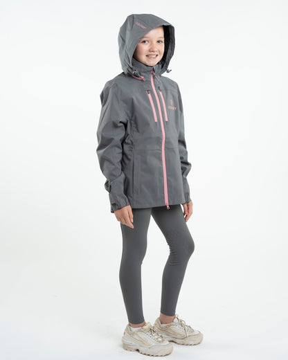 EQUIDRY Varsha Waterproof Riding Jacket Girl's Grey