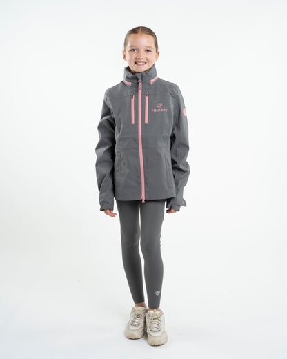 EQUIDRY Varsha Waterproof Riding Jacket Girl's Grey