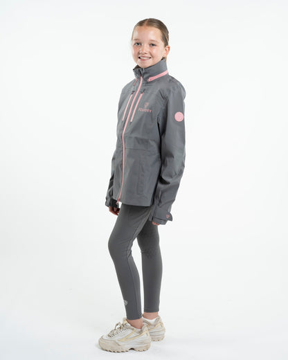 EQUIDRY Varsha Waterproof Riding Jacket Girl's Grey