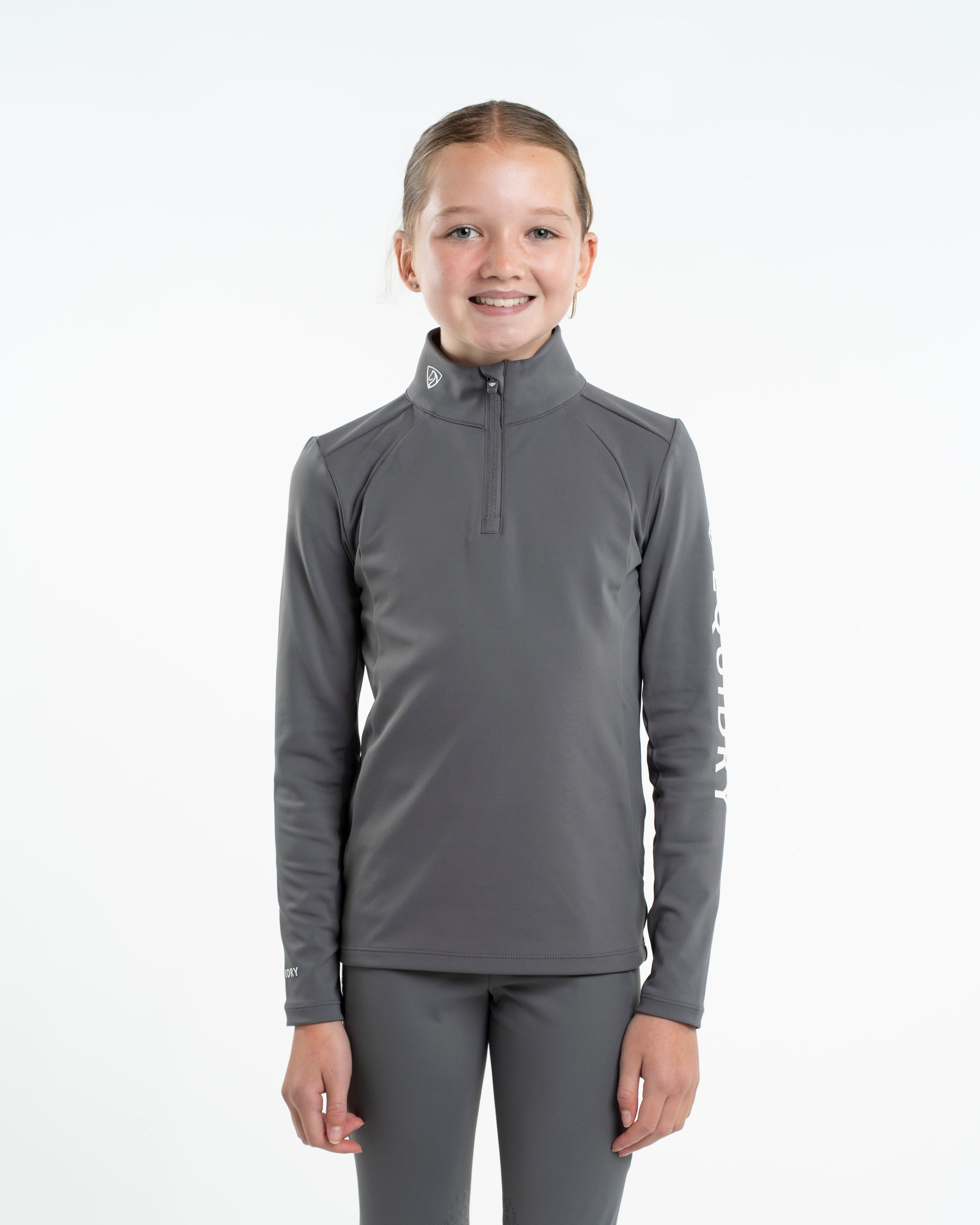 EQUIDRY Children's Water Repellent Base Layer Grey/White