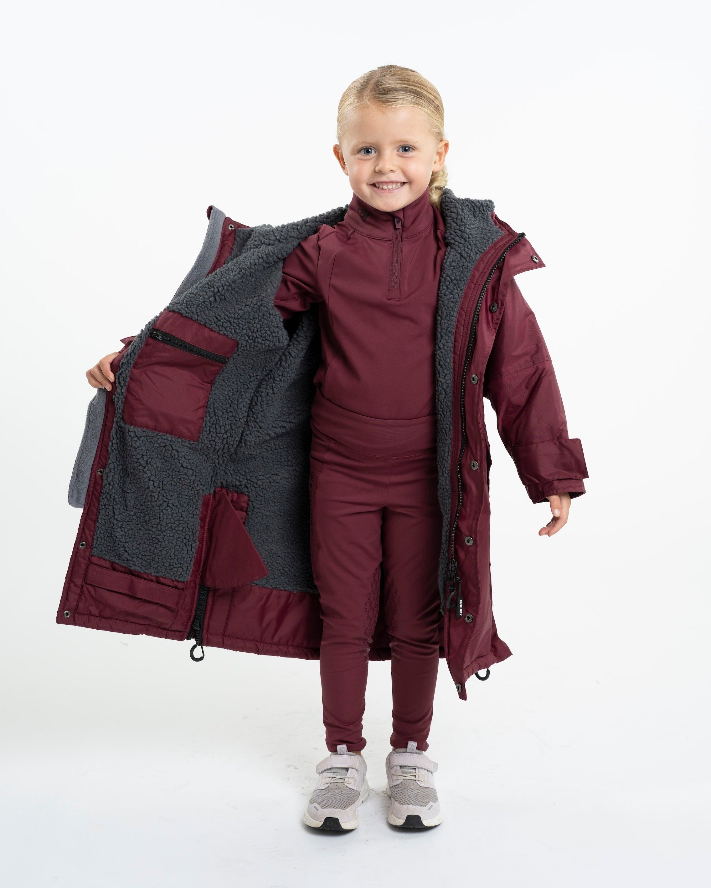 EQUIDRY Evolution Children's Thick Fleece Plum/Grey