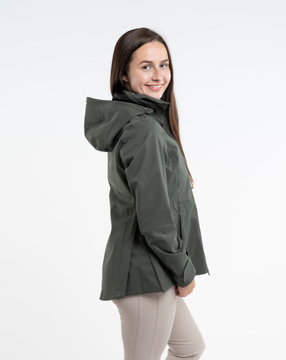 EQUIDRY Varsha Waterproof Riding Jacket Women's Black Forest Green