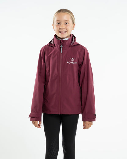 EQUIDRY Nimbus Waterproof Pack Away Jacket Children's Plum
