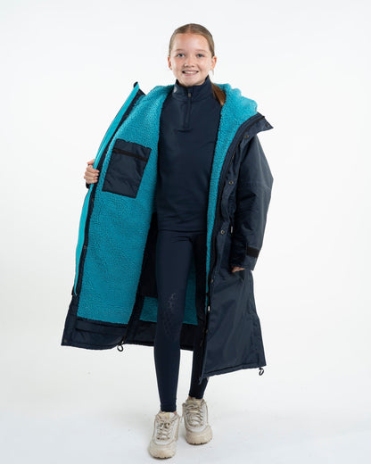 EQUIDRY Evolution Children's Thick Fleece Navy/Turquoise