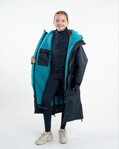 EQUIDRY Evolution Children's Thick Fleece Navy/Turquoise