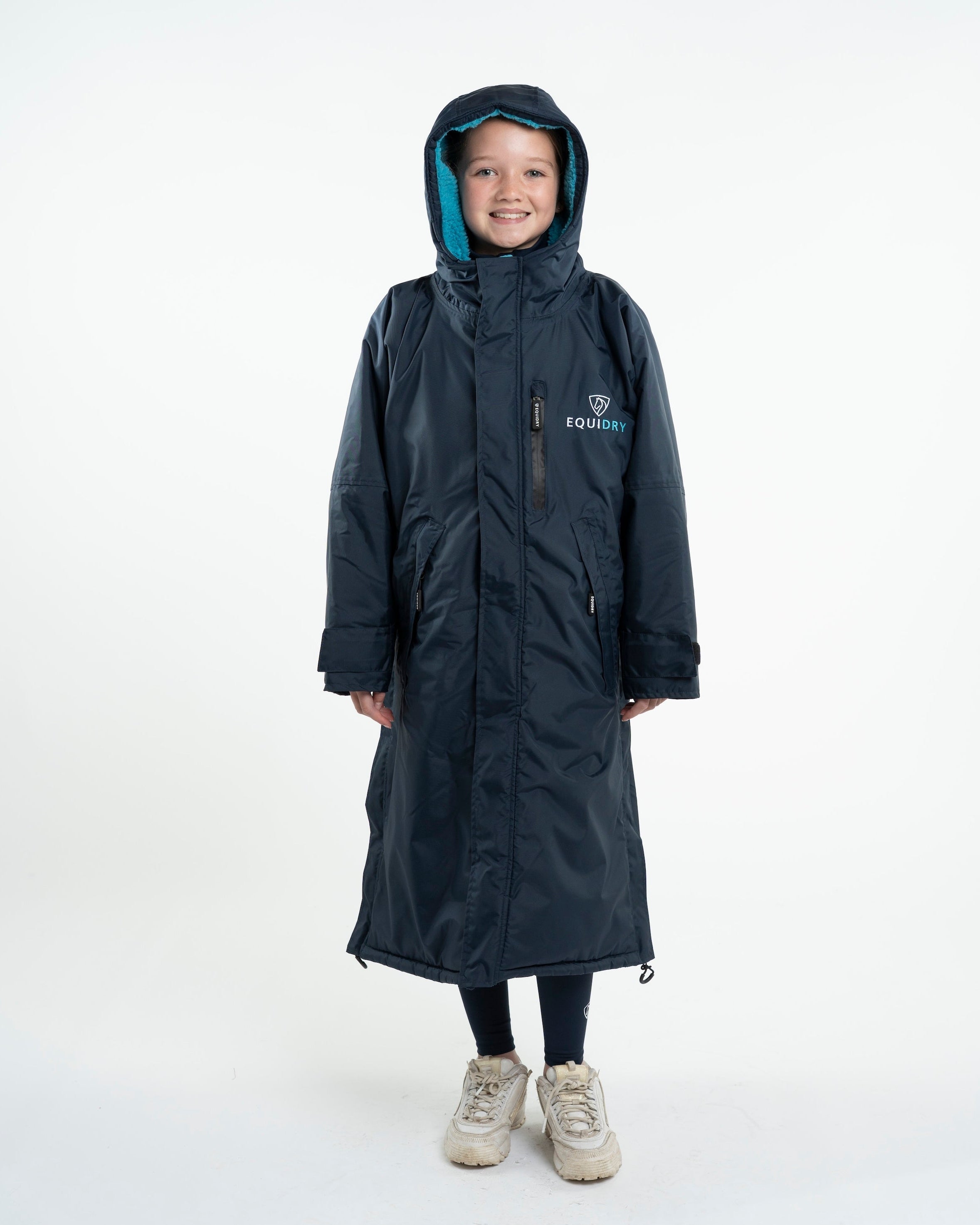EQUIDRY Evolution Children's Thick Fleece Navy/Turquoise