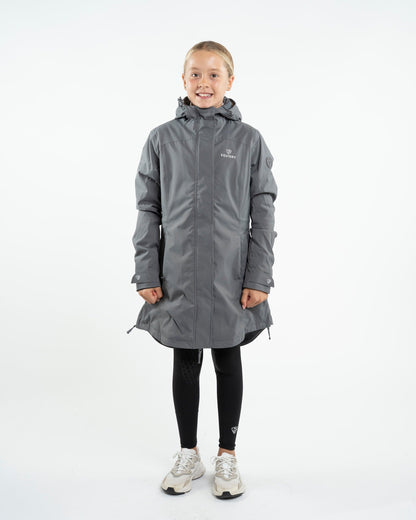 EQUIDRY Bronte Waterproof Riding Coat Girl's Grey