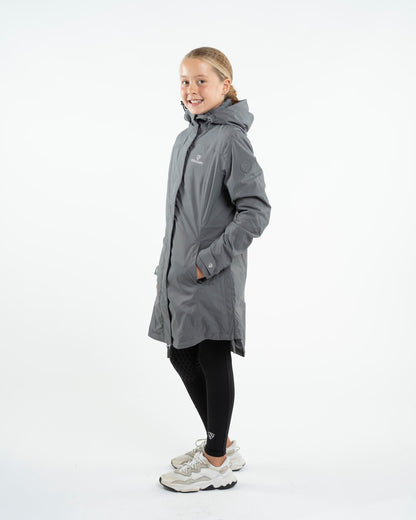 EQUIDRY Bronte Waterproof Riding Coat Girl's Grey