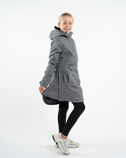 EQUIDRY Bronte Waterproof Riding Coat Girl's Grey