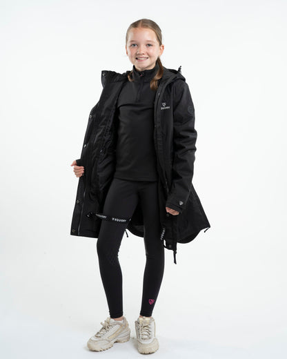 EQUIDRY Bronte Waterproof Riding Coat Girl's Black