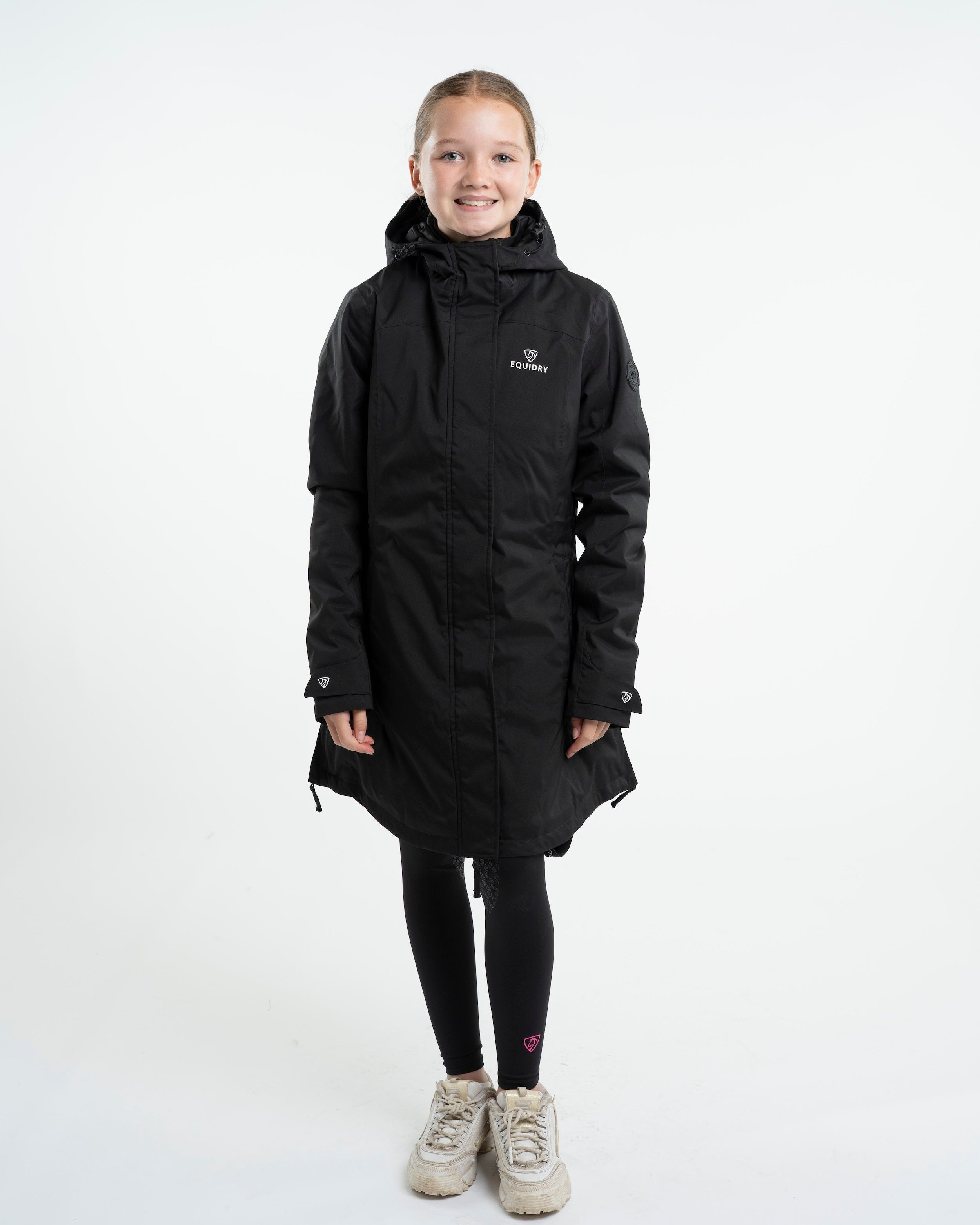 EQUIDRY Bronte Waterproof Riding Coat Girl's Black