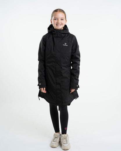 EQUIDRY Bronte Waterproof Riding Coat Girl's Black