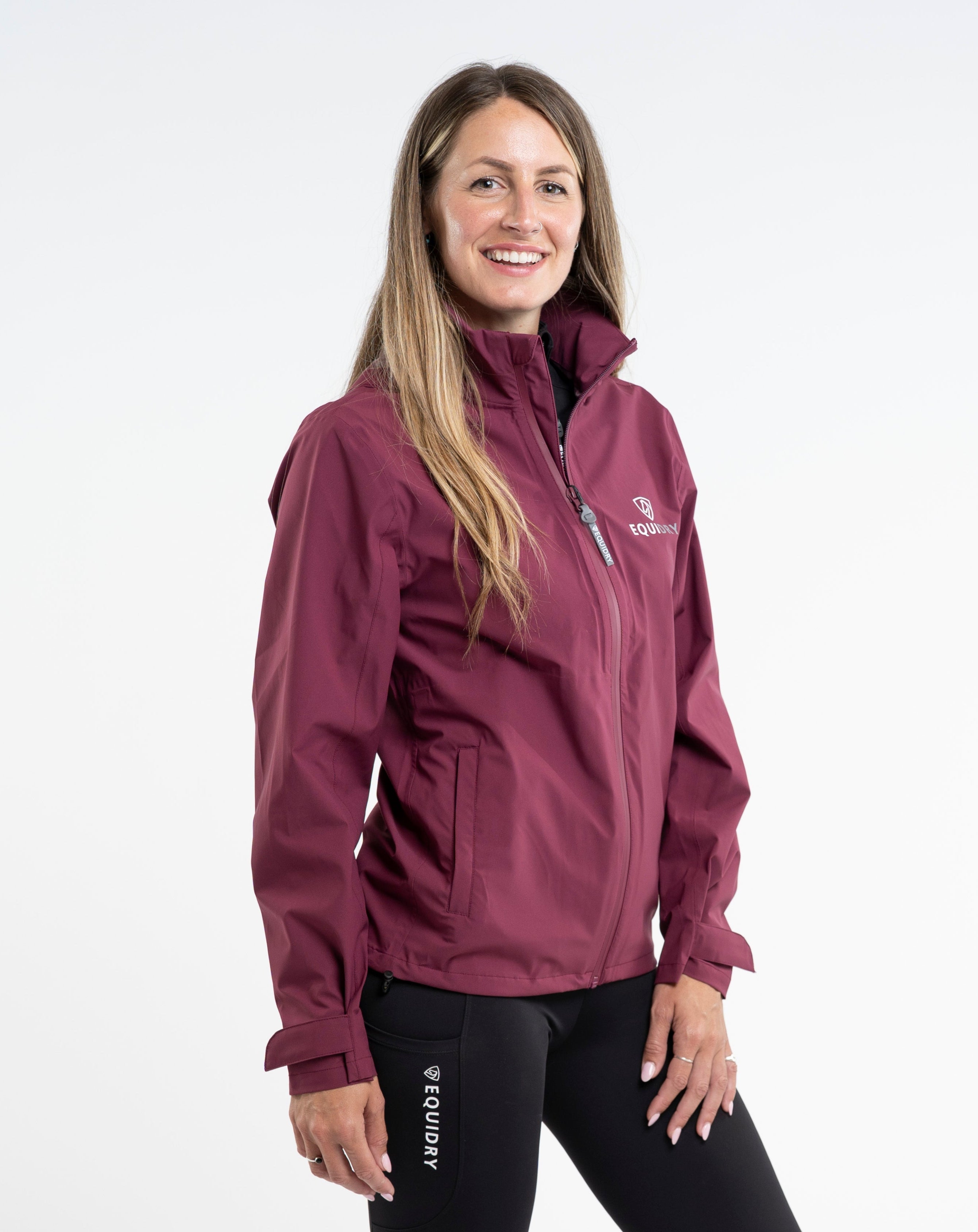 EQUIDRY Nimbus Waterproof Pack Away Jacket Women's Plum