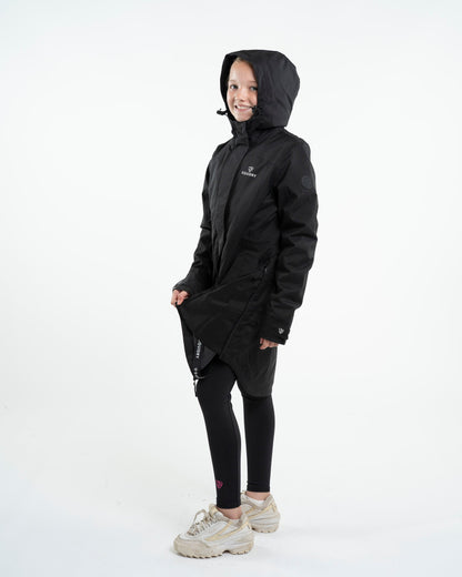 EQUIDRY Bronte Waterproof Riding Coat Girl's Black