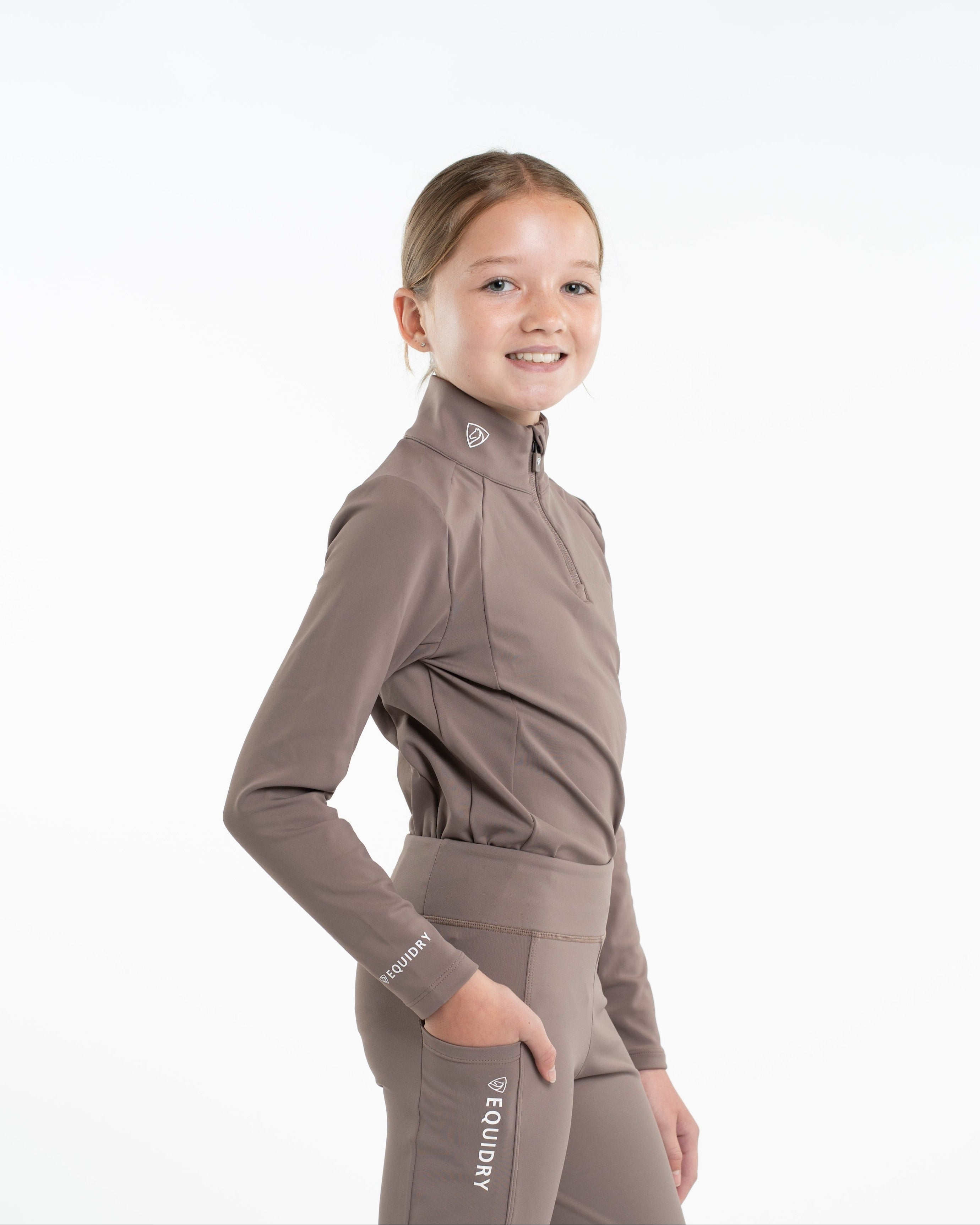EQUIDRY Children's Water Repellent Base Layer Mocha