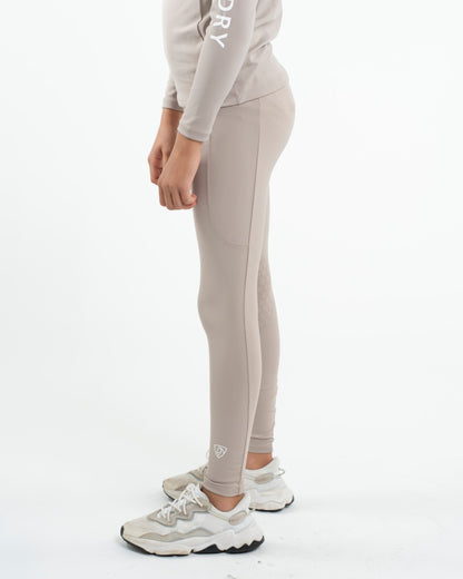 EQUIDRY Water Repellent Riding Leggings Knee Grip Children's Sand Equestrian Apparel for Kids | Equiflair