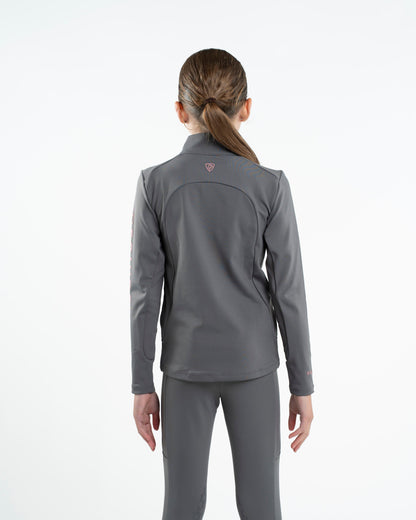 EQUIDRY Children's Water Repellent Base Layer Grey/Pale Pink