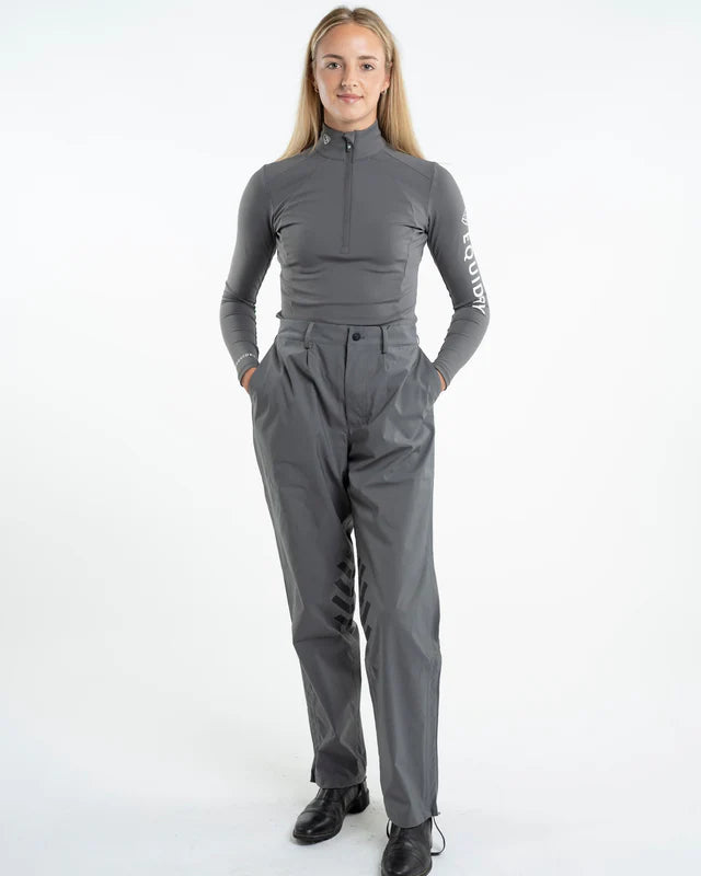 EQUIDRY Waterproof Trousers Unlined Women's Grey - Waterproof Pants Clothing location-109746323830-outofstock XXS UK 6