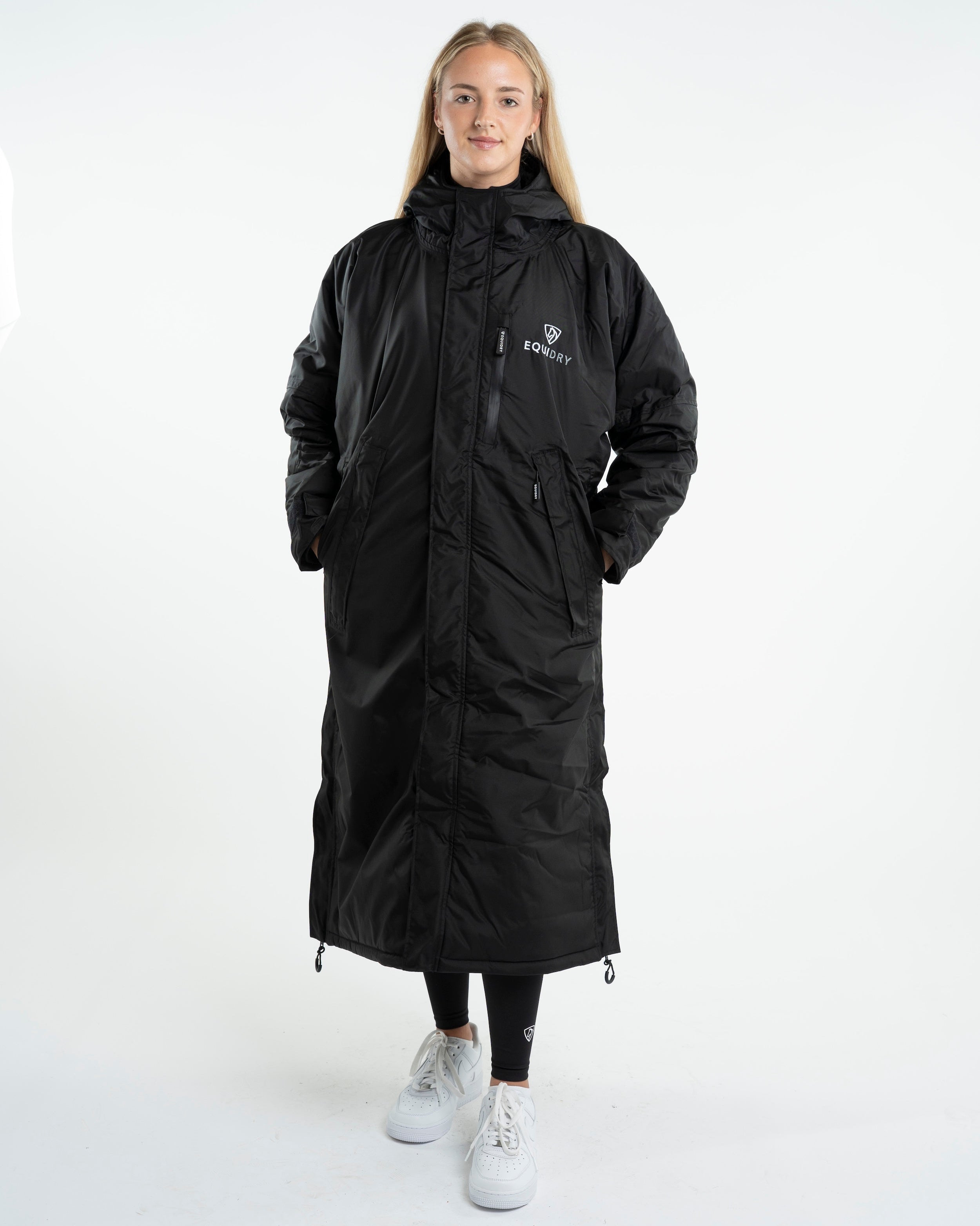 EQUIDRY EVOLUTION Women's Thick Fleece Black Waterproof Coat - Equiflair Performance Riding Outerwear