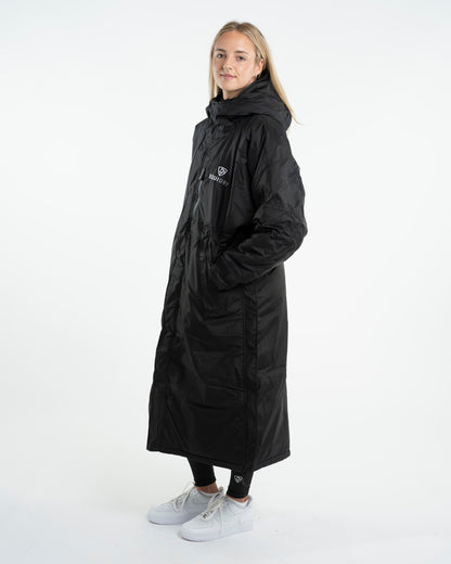 EQUIDRY Evolution Women's Fleece Coat - Waterproof, Warm & Stylish Black Outerwear