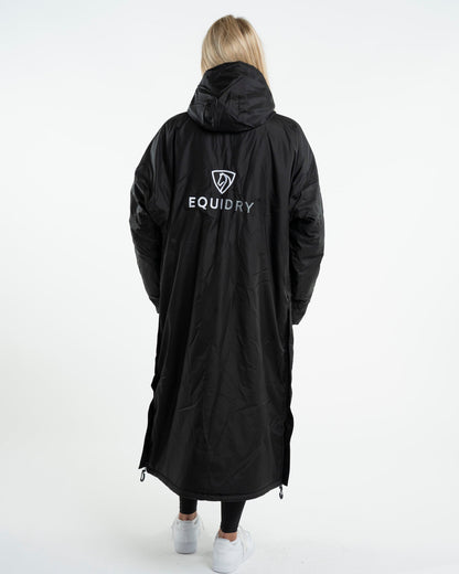 EQUIDRY Evolution Women's Black Waterproof Fleece Lined Coat Back View