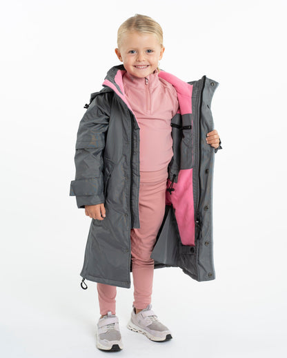 EQUIDRY Evolution Children's Thin Fleece Reflective Grey/Penelope Pink