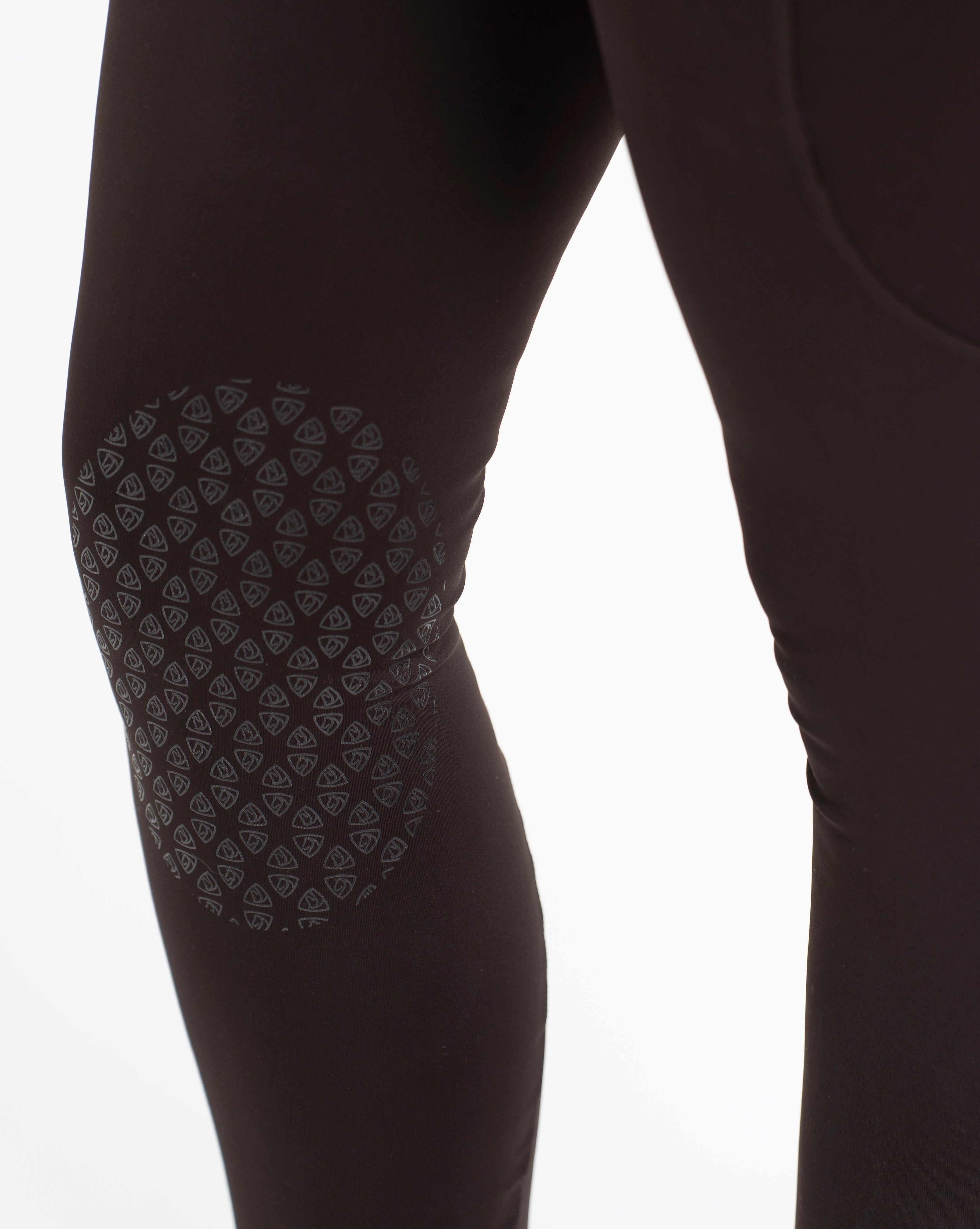 EQUIDRY Knee Grip Riding Leggings: Brown Women's Equestrian Apparel for Optimal Performance & Comfort.