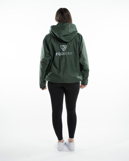 EQUIDRY Shortie Women's Thin Fleece Black Forest Green