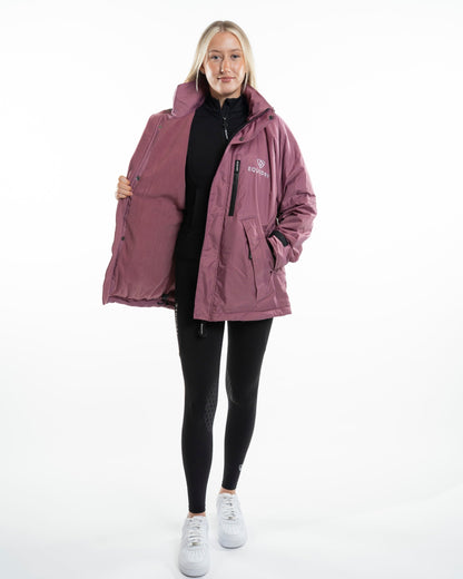 EQUIDRY Shortie Women's Waterproof Jacket - Valerian Color, Equiflair. Riding Jacket, Fleece Lined, Outdoor Apparel.