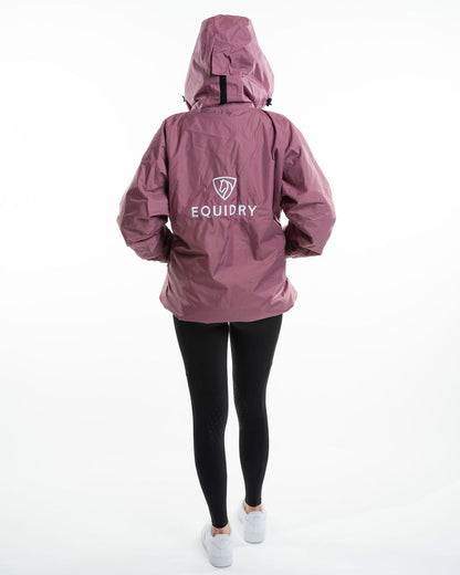 EQUIDRY Shortie Waterproof Jacket - Women's Fleece Lined, Valerian Color - Riding & Outdoor Apparel