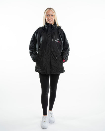 EQUIDRY Shortie Women's Thin Fleece Black/Peacock Pink