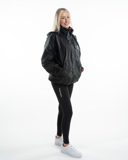 EQUIDRY Shortie Women's Thin Fleece Black/Peacock Pink