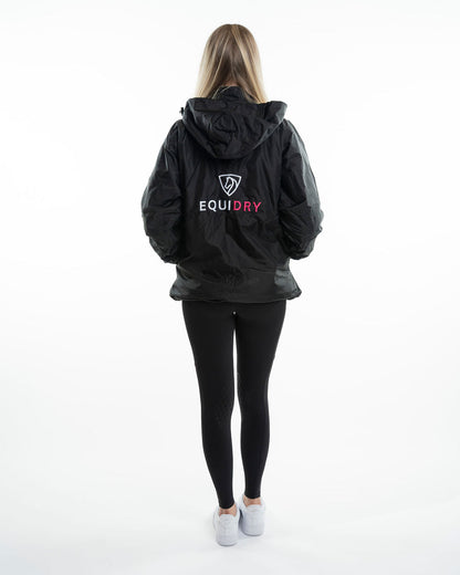 EQUIDRY Shortie Women's Thin Fleece Black/Peacock Pink
