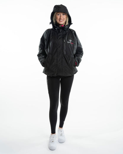 EQUIDRY Shortie Women's Thin Fleece Black/Peacock Pink