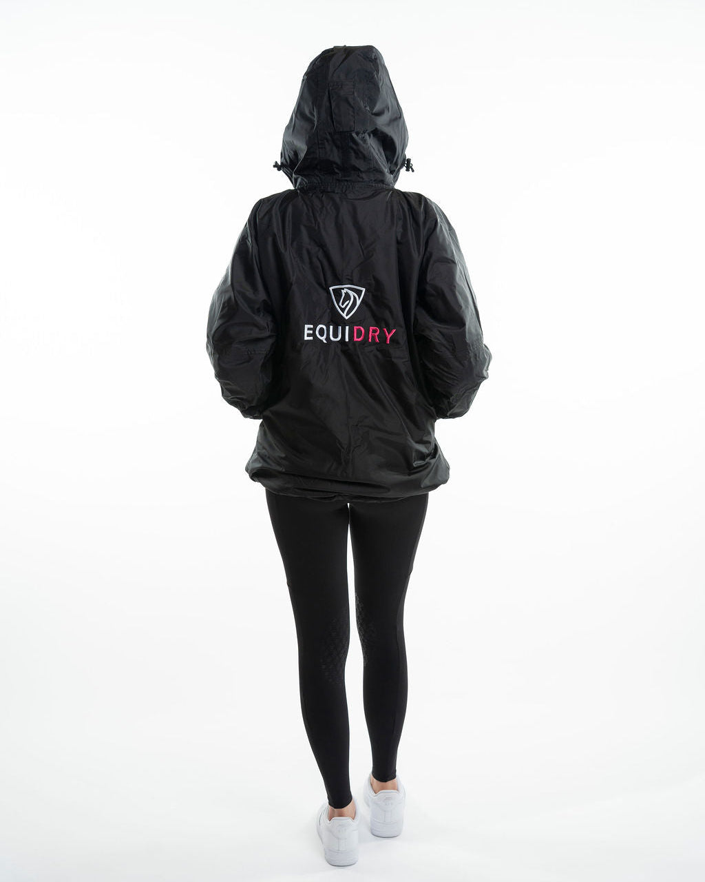 EQUIDRY Shortie Women's Thin Fleece Black/Peacock Pink