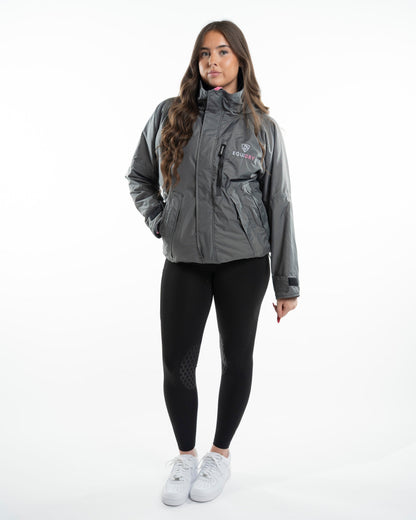 EQUIDRY Shortie Children's Thin Fleece Grey/Penelope Pink