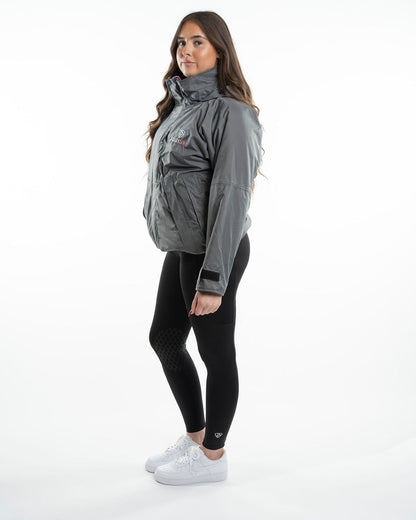 EQUIDRY Shortie Women's Thin Fleece Grey/Penelope Pink