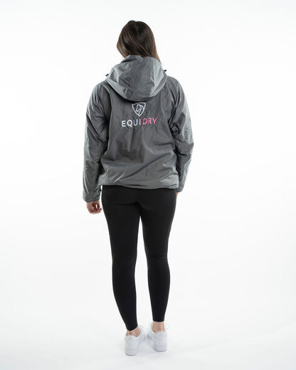 EQUIDRY Shortie Women's Thin Fleece Grey/Penelope Pink