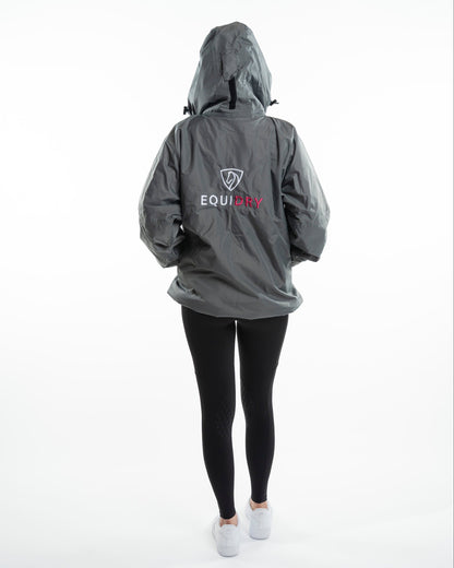 EQUIDRY Shortie Women's Thin Fleece Grey/Peacock pink