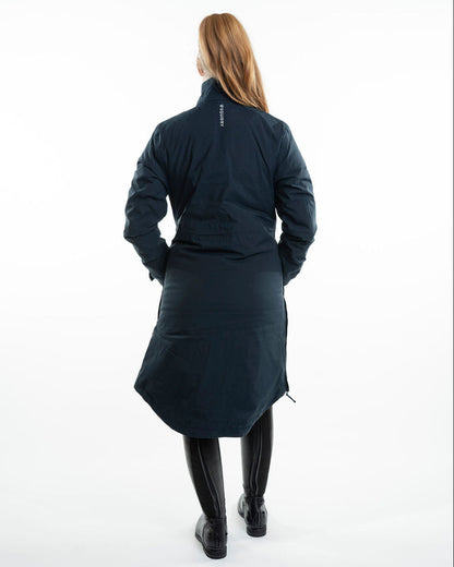 Equidry Women's Bronte Riding Coat Navy - Waterproof, Removable Hood, Equestrian Apparel